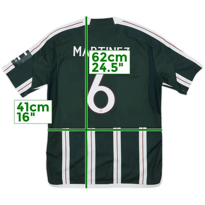 2023-24 Manchester United Away Shirt Martinez #6 - 7/10 - (M.Boys)