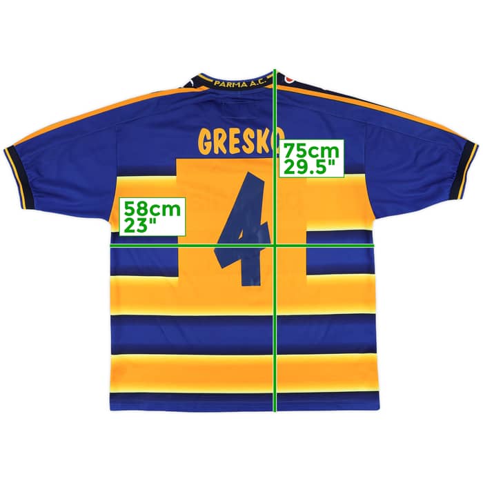 2001-02 Parma Home Shirt Gresko #4 - 6/10 - (M)