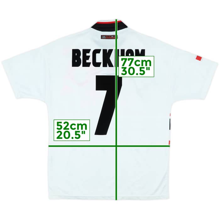 1997-99 Manchester United Away Shirt Beckham #7 - 8/10 - (M)
