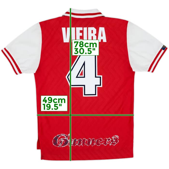 1996-98 Arsenal Home Shirt Vieira #4 - 8/10 - (S)