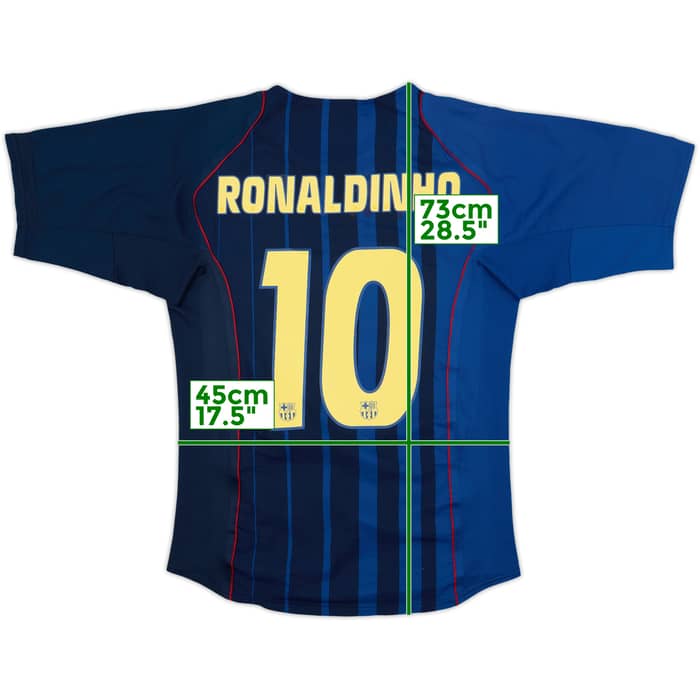 2004-05 Barcelona Away Shirt Ronaldinho #10 - 7/10 - (M)