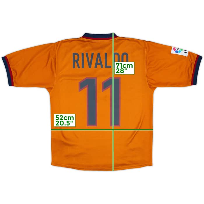 1998-00 Barcelona Third Shirt Rivaldo #11 - 8/10 - (S)