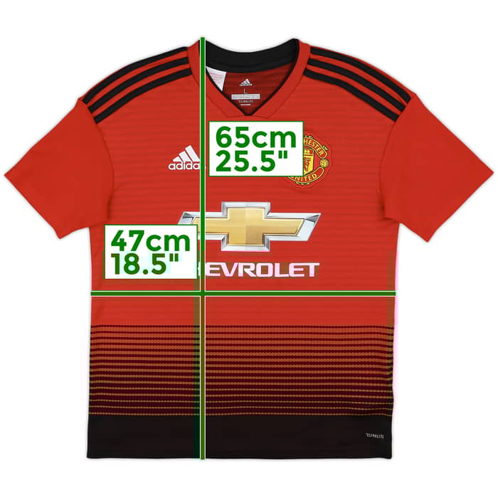 2018-19 Manchester United Home Shirt - 9/10 - (L.Boys)