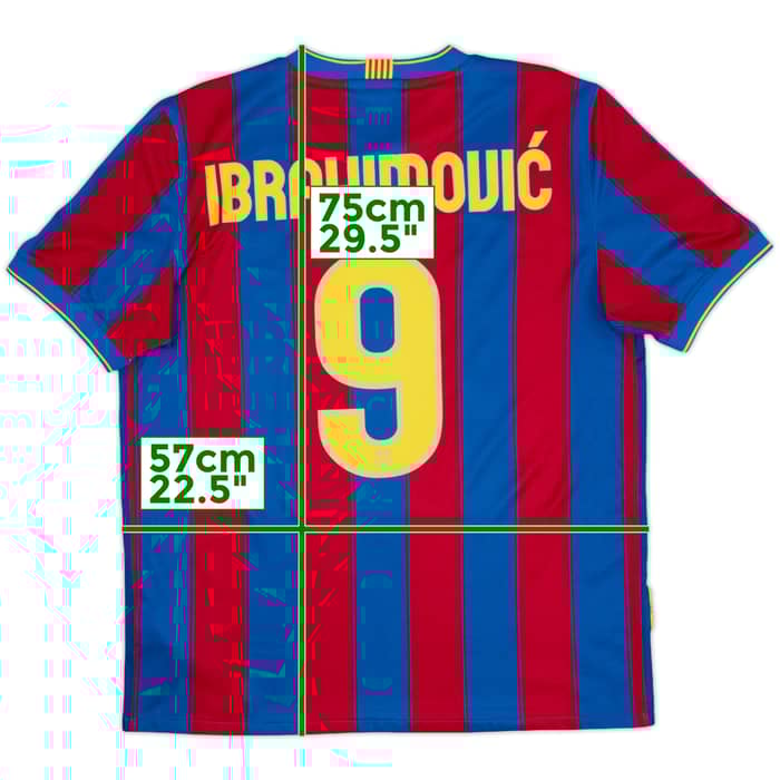 2009-10 Barcelona Home Shirt Ibrahimovic #9 - 8/10 - (L)