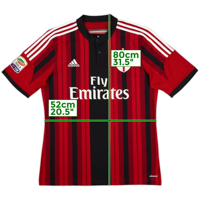 2014-15 AC Milan Home Shirt - 10/10 - (L)