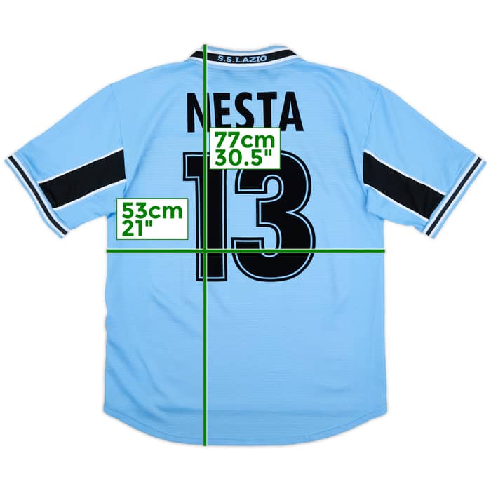 1998-00 Lazio Home Shirt Nesta #13 - 8/10 - (M)