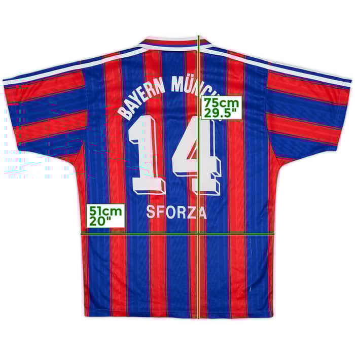 1995-97 Bayern Munich Home Shirt Sforza #14 - 8/10 - (M)