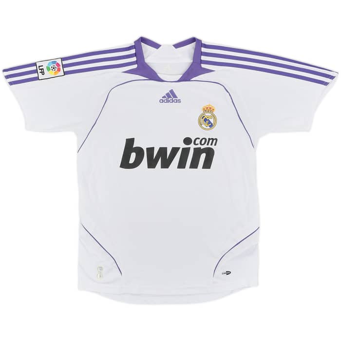 2007-08 Real Madrid Home Shirt - 8/10 - (L.Boys)