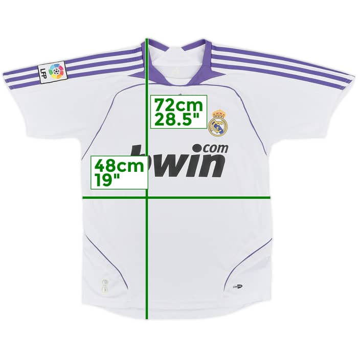 2007-08 Real Madrid Home Shirt - 8/10 - (L.Boys)
