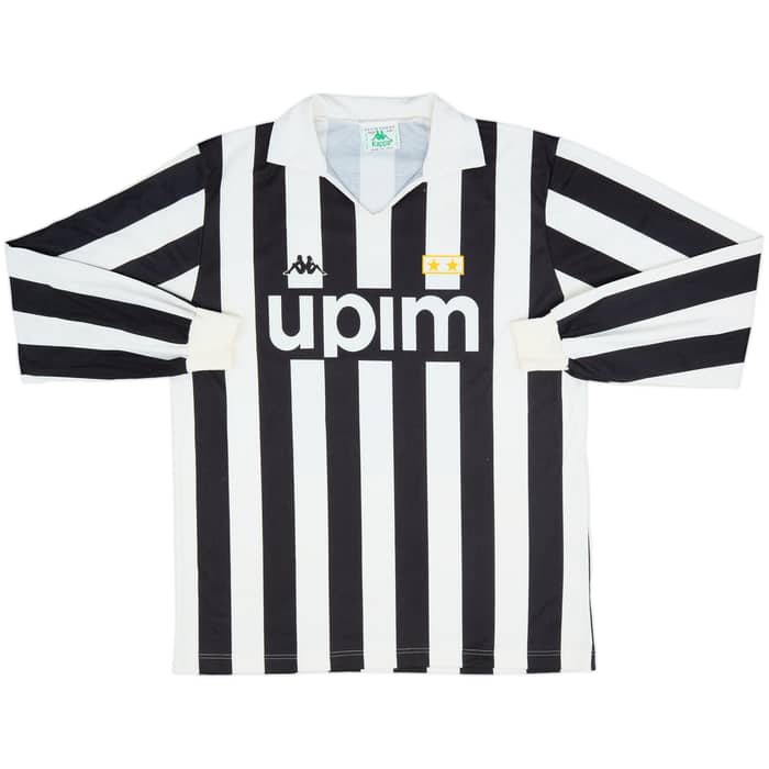 1989-90 Juventus Basic Home L/S Shirt - 8/10 - (XL)