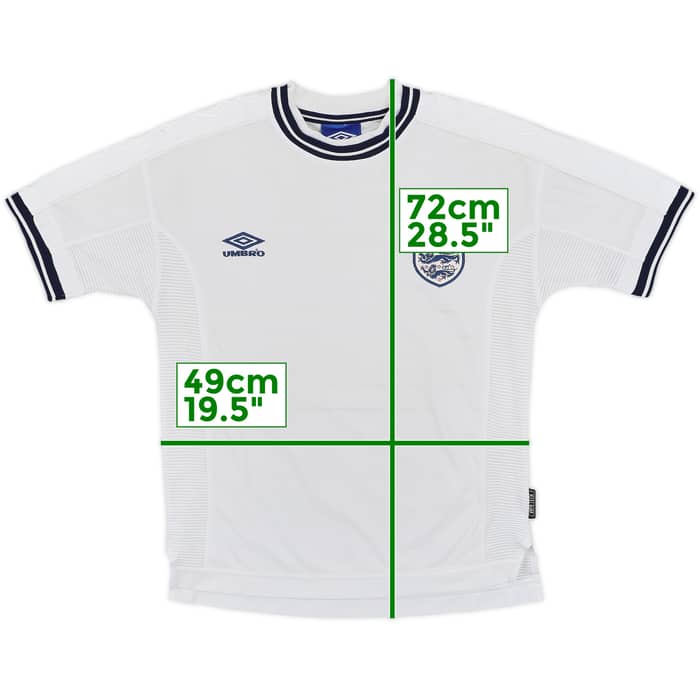 1999-01 England Home Shirt - 8/10 - (Y)