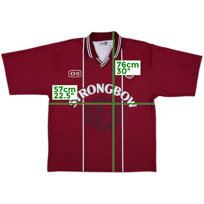 1999-00 Hearts Home Shirt - 8/10 - (L)