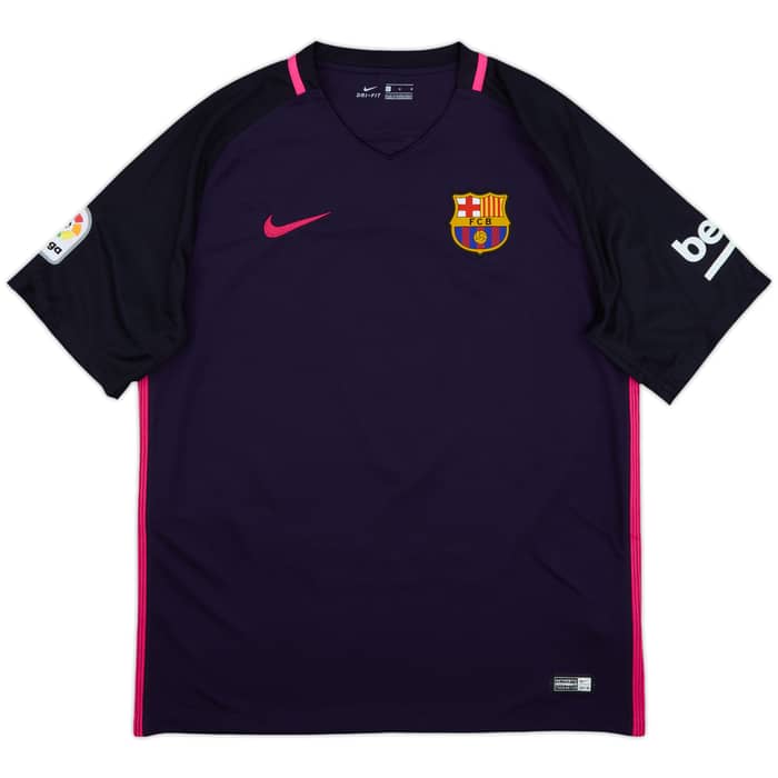 2016-17 Barcelona Away Shirt Suarez #9 - 9/10 - (L)