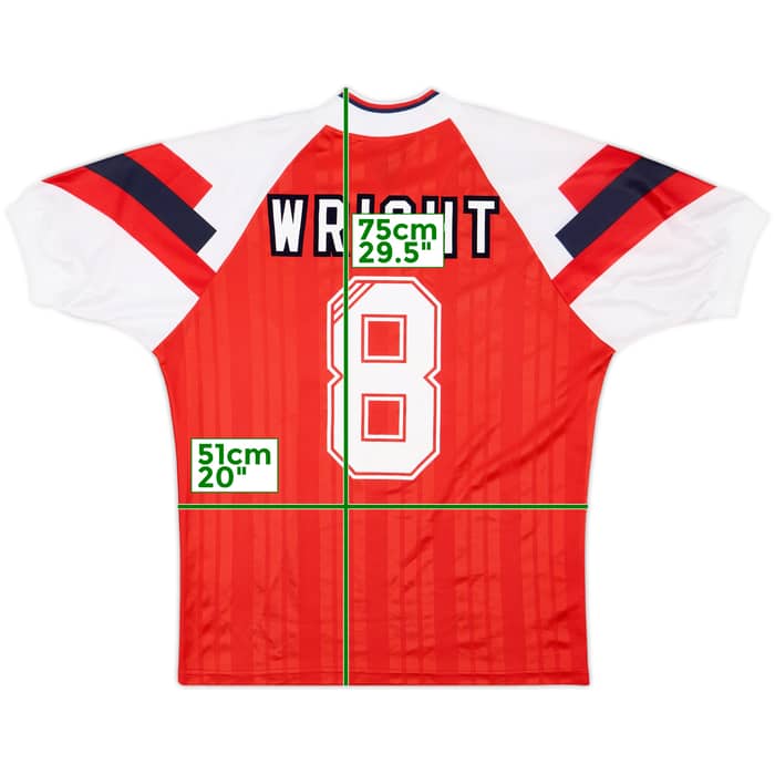 1992-94 Arsenal Home Shirt Wright #8 - 6/10 - (M)
