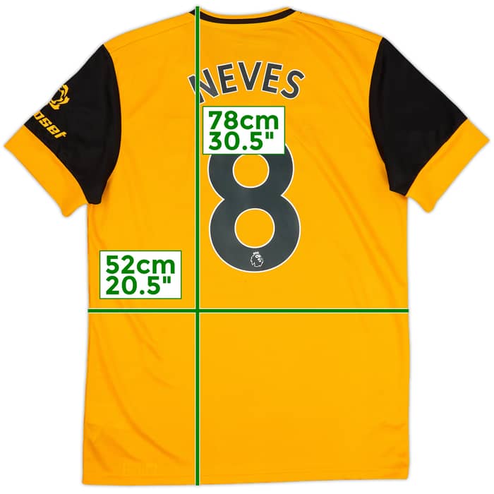 2020-21 Wolves Home Shirt Neves #8 - 7/10 - (M)