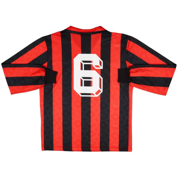 1989-90 AC Milan Home L/S Shirt #6 - 8/10 - (XL)