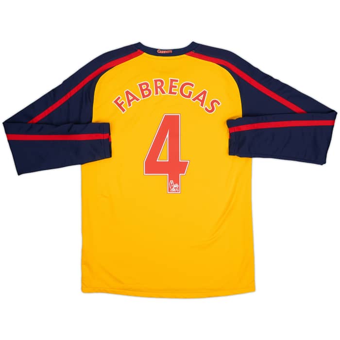 2008-09 Arsenal Away L/S Shirt Fabregas #4 - 8/10 - (S)