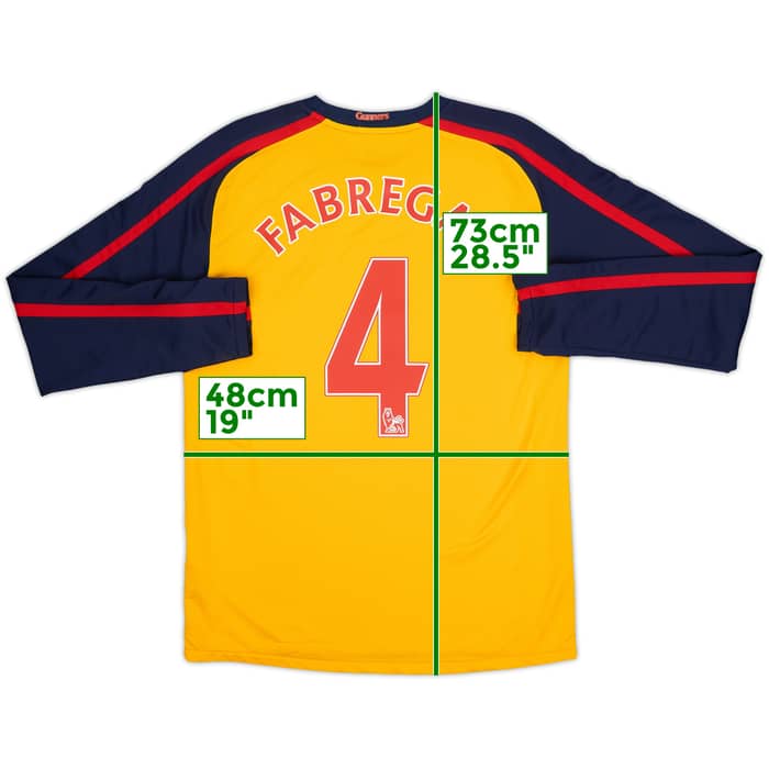 2008-09 Arsenal Away L/S Shirt Fabregas #4 - 8/10 - (S)