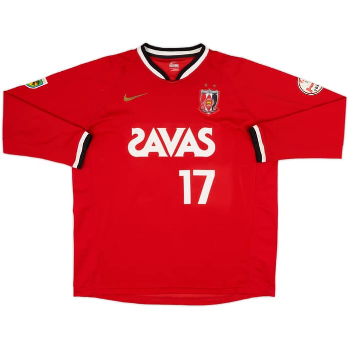 2007 Urawa Red Diamonds Home L/S Shirt Hasebe #17 - 8/10 - (XXL)