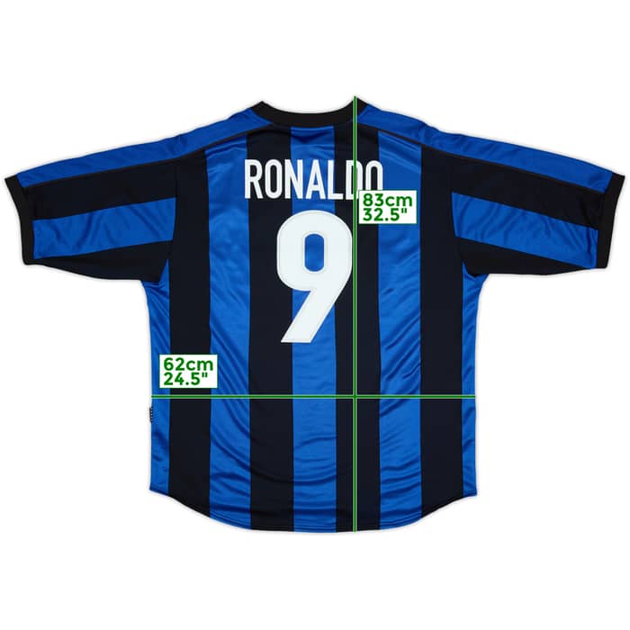 1999-00 Inter Milan Home Shirt Ronaldo #9 - 8/10 - (XL)