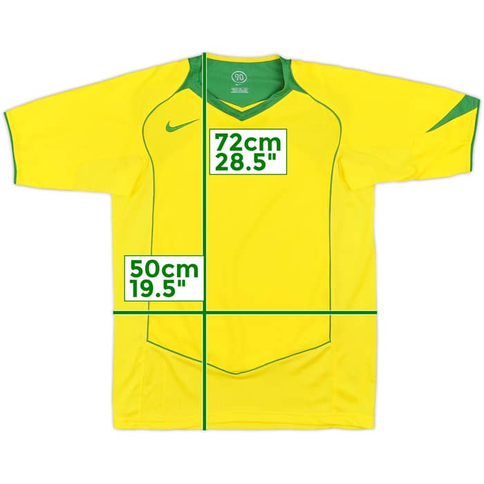 2004-06 Brazil Home Shirt - 9/10 - (Women's XL)