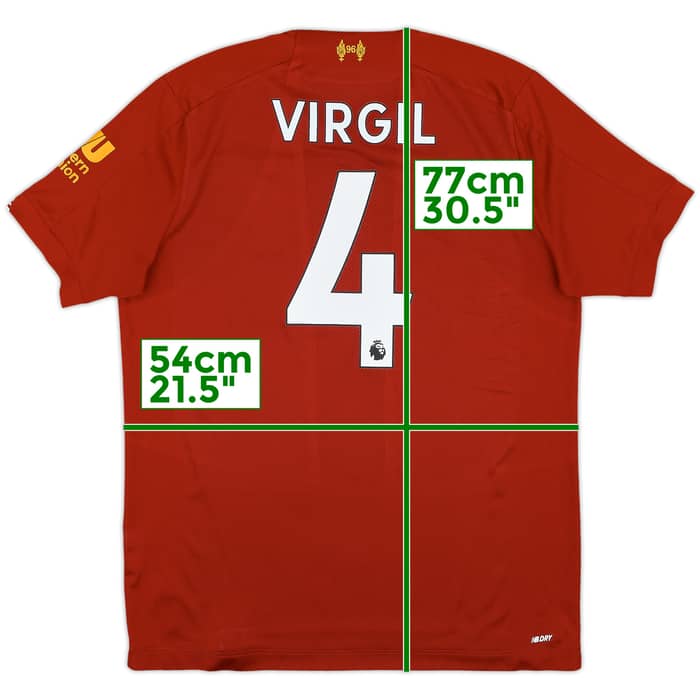 2019-20 Liverpool Home Shirt Virgil #4 - 7/10 - (L)