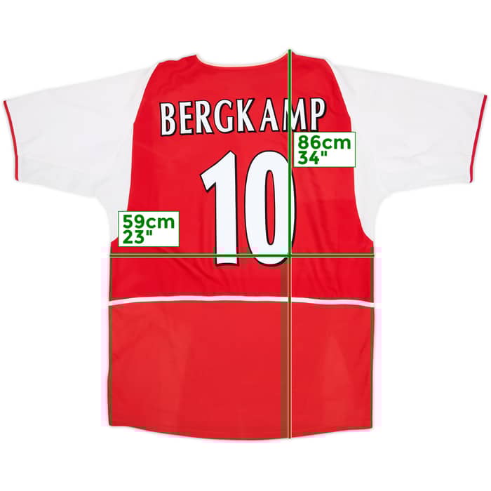 2002-04 Arsenal Home Shirt Bergkamp #10 - 8/10 - (XL)