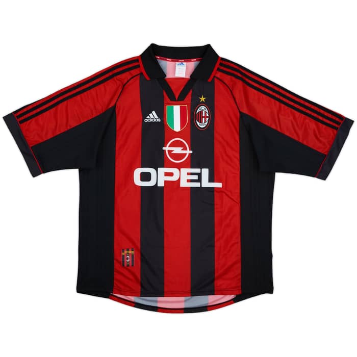 1998-00 AC Milan Home Shirt Maldini #3 - 8/10 - (XL)