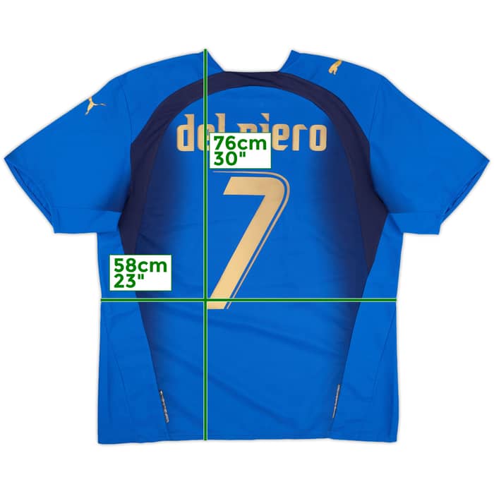 2006 Italy Home Shirt Del Piero #7 - 6/10 - (L)