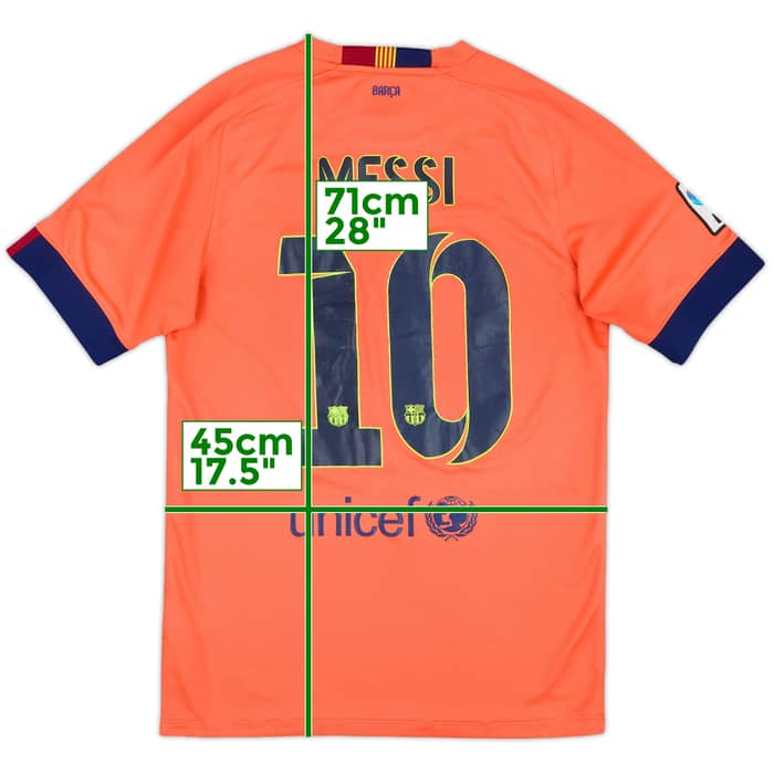 2014-15 Barcelona Away Shirt Messi #10 - 7/10 - (S)