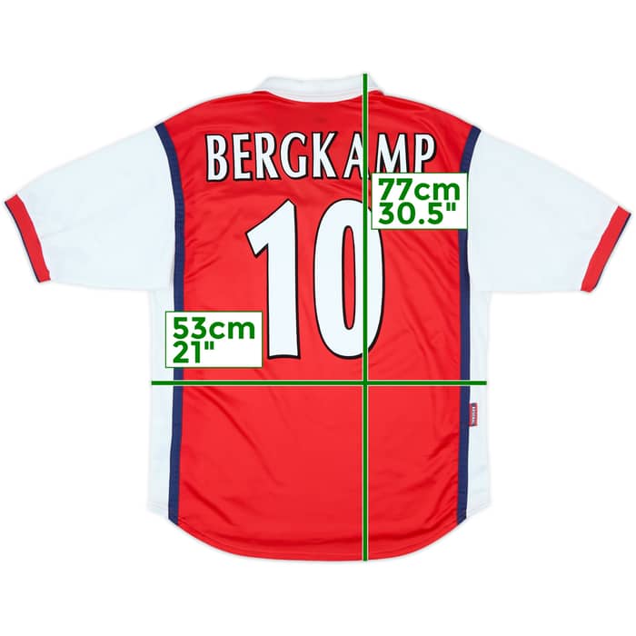 1998-99 Arsenal Home Shirt Bergkamp #10 - 9/10 - (M)