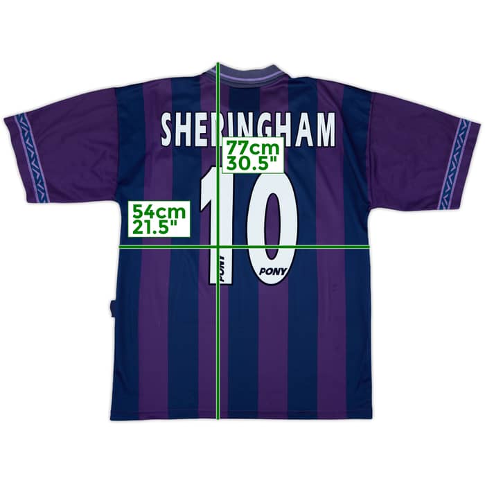 1995-97 Tottenham Away Shirt Sheringham #10 - 8/10 - (M)