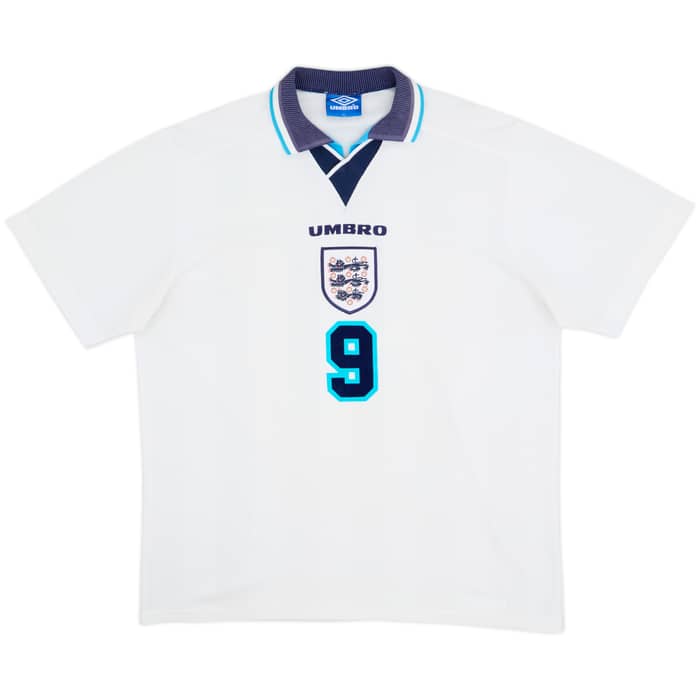 1995-97 England Home Shirt Shearer #9 - 8/10 - (XL)