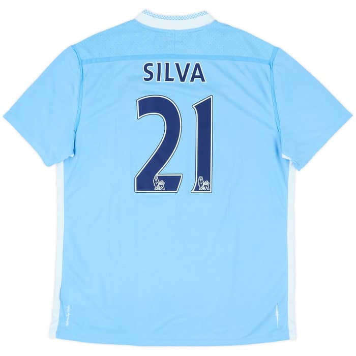 2011-12 Manchester City Home Shirt Silva #21 - 6/10 - (XL)