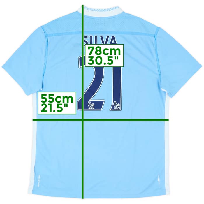 2011-12 Manchester City Home Shirt Silva #21 - 6/10 - (XL)