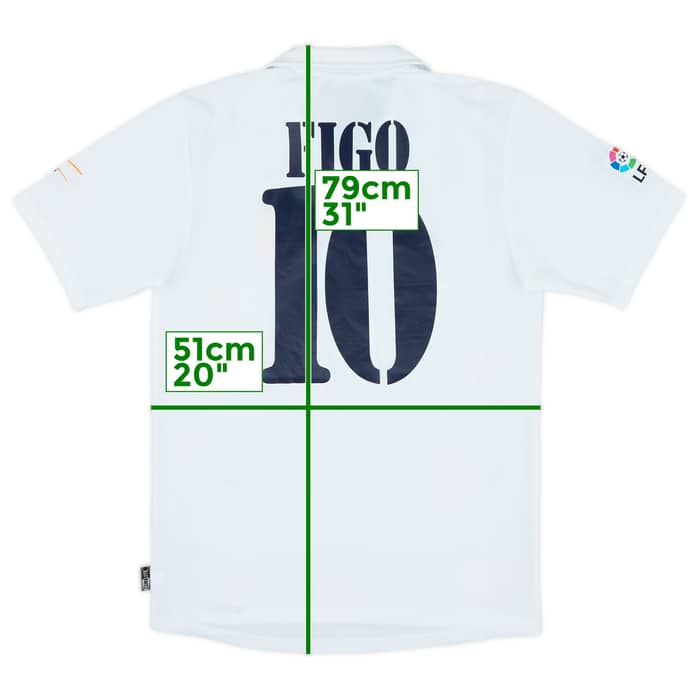 2002-03 Real Madrid Centenary Home Shirt Figo #10 - 7/10 - (S)