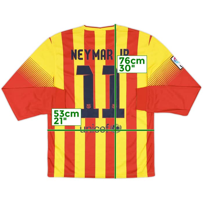 2013-15 Barcelona Away L/S Shirt Neymar Jr #11 - 7/10 - (M)