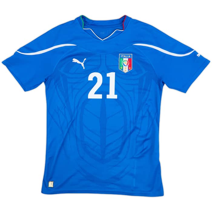 2010-12 Italy Home Shirt Pirlo #21 - 8/10 - (M)