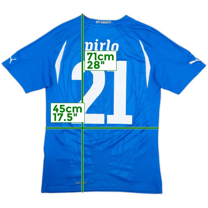 2010-12 Italy Home Shirt Pirlo #21 - 8/10 - (M)