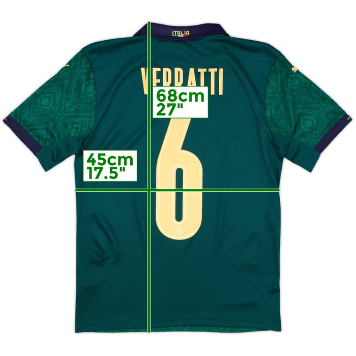 2019-20 Italy Third Shirt Verratti #6 - 10/10 - (XS)
