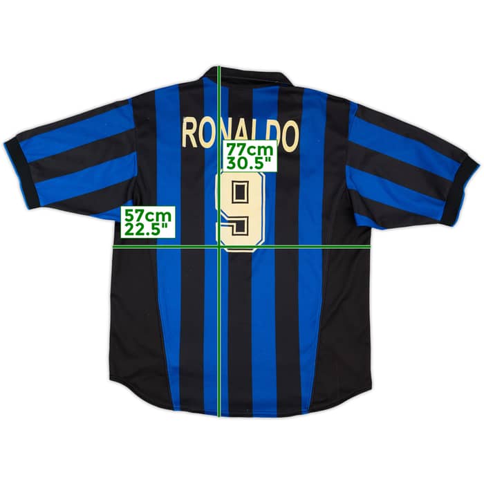 1998-99 Inter Milan Home Shirt Ronaldo #9 - 6/10 - (L)