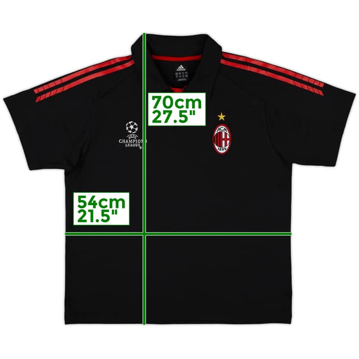 2005-06 AC Milan adidas CL Polo Shirt - 8/10 - (M/L)