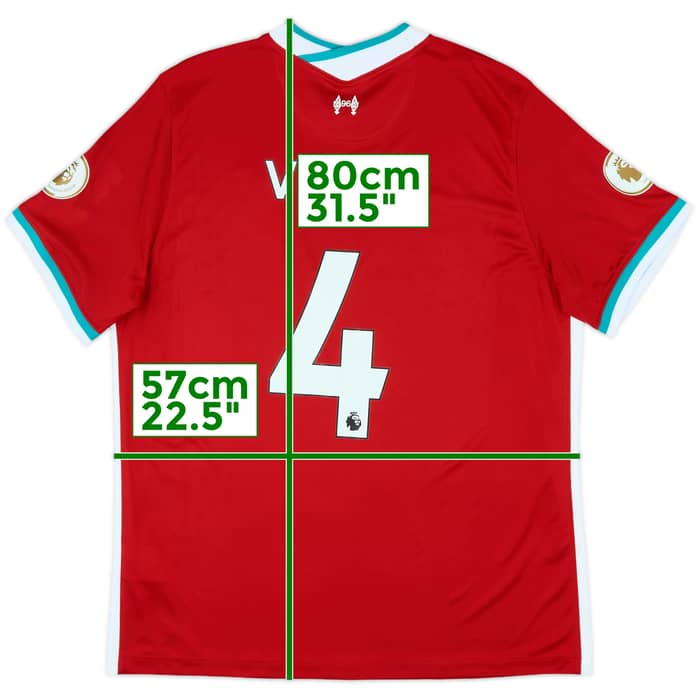 2020-21 Liverpool Home Shirt Virgil #4 - 9/10 - (XL)