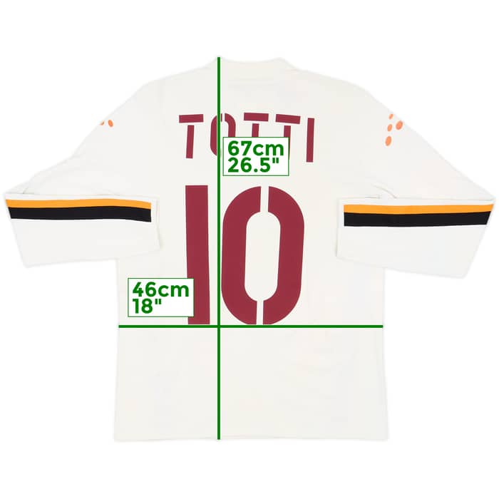2003-04 Roma Away L/S Shirt Totti #10 - 6/10 - (M)