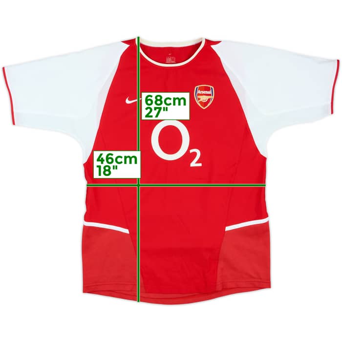 2002-04 Arsenal Home Shirt - 8/10 - (XL.Boys)