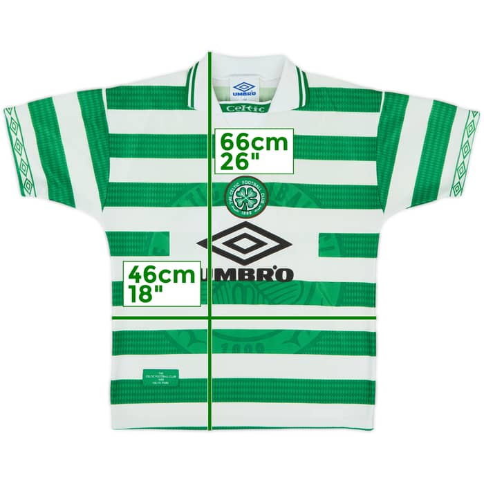 1997-99 Celtic Home Shirt - 8/10 - (L.Boys)