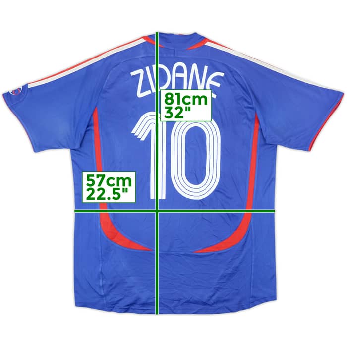 2006-07 France Home Shirt Zidane #10 - 6/10 - (L)