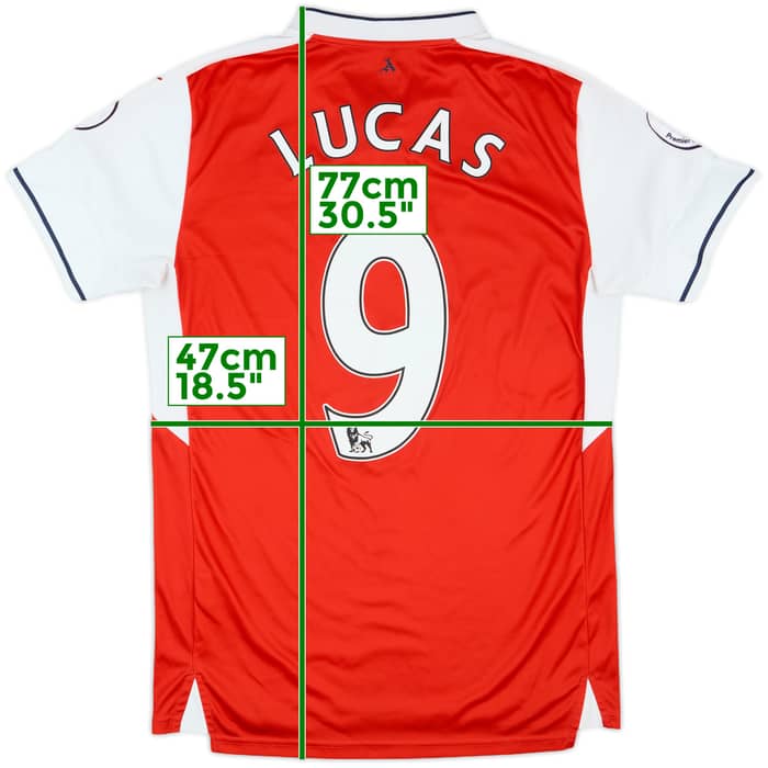 2016-17 Arsenal Home Shirt Lucas #9 - 8/10 - (M)