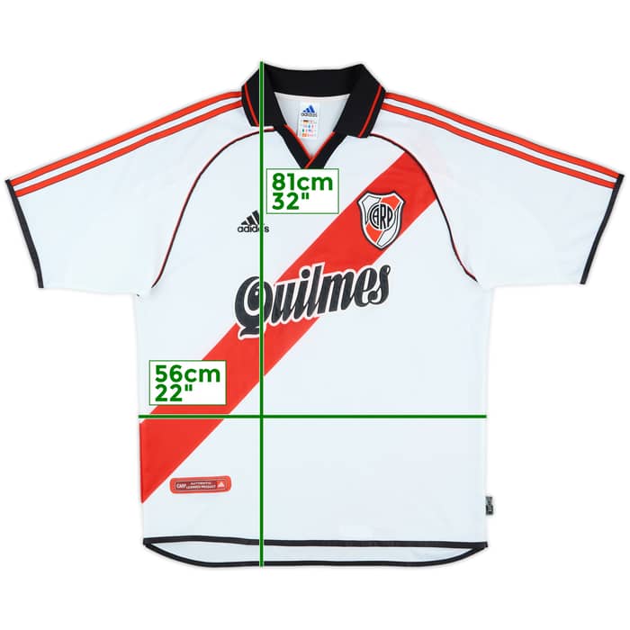 2000-02 River Plate Home Shirt - 8/10 - (L)