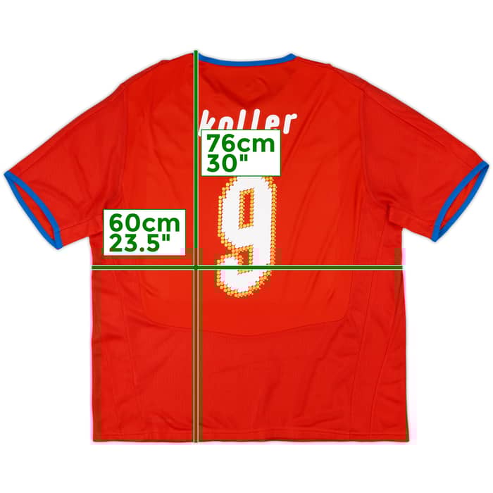 2008-09 Czech Republic Player Issue Home Shirt Koller #9 - 8/10 - (XL)